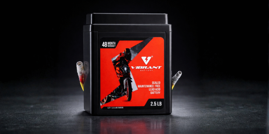 Vibrant Battery 2.5 LB Two Wheeler Battery
