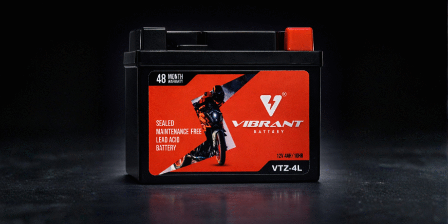 Vibrant Battery 4 LB Two Wheeler Battery