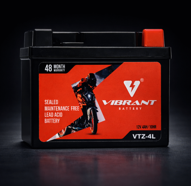 Vibrant Battery 4 LB Two Wheeler Battery
